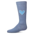 thumbnail image 2 of MeMoi Girls "Filled Heart" Ribbed Cotton-Rich Novelty Knee High Sock - Girls - Female, 4, Purple, 2 of 11