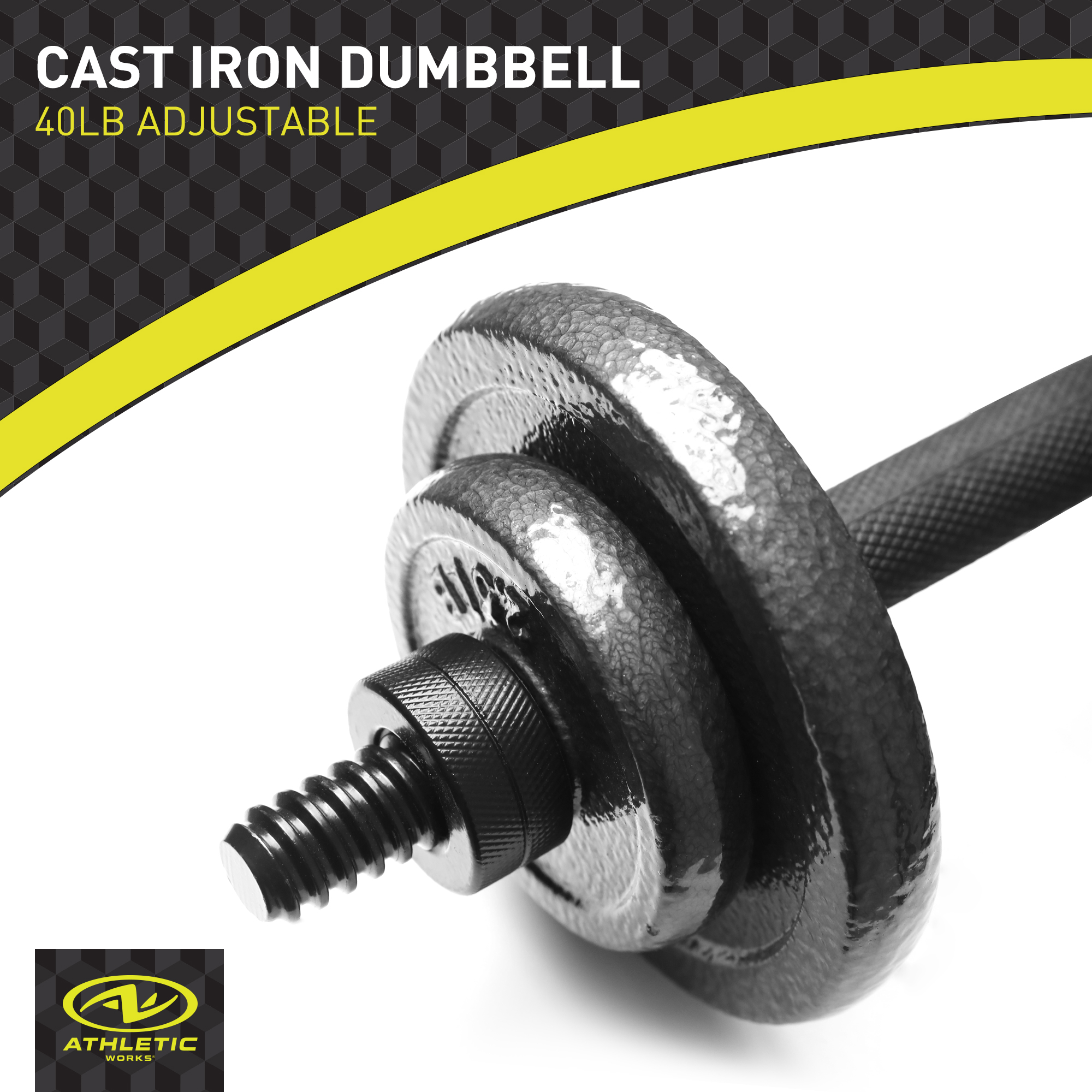 Athletic Works 40 lb Adjustable Cast Iron Dumbbell Set photo 7