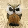 thumbnail image 1 of Realistic Baby Owl Simulation Owl Doll Toy Photography Props Household Crafts(Brown), 1 of 3