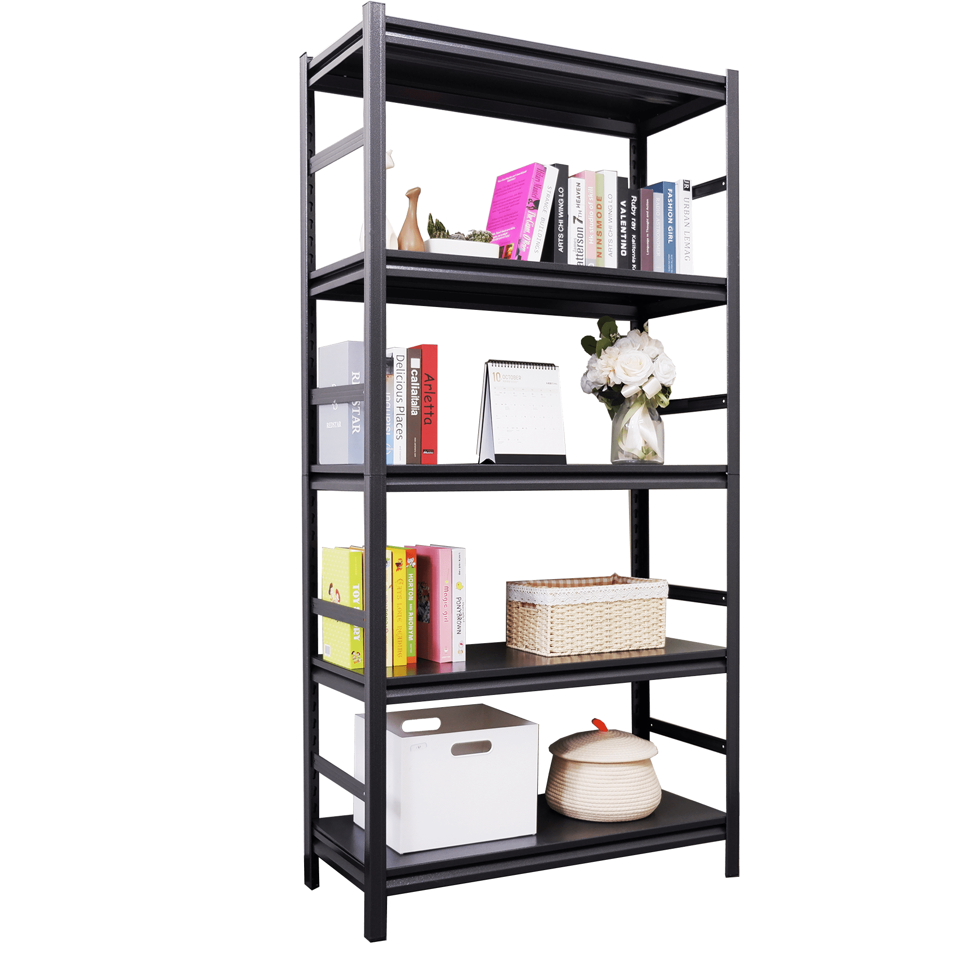 Storage Shelves 5 Tier Adjustable Metal Shelving Unit Utility Shelves