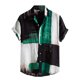 thumbnail image 1 of Camisas Manga Larga Hombre Manga Casual Collar Short Fashion Shirt Print Button Blouse Men's Turn Down Men Shirts (Green, XXL), 1 of 7