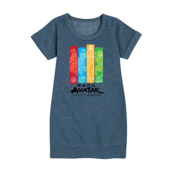 Avatar - The Last Airbender - Four Nations - Youth Girls Fleece Dress