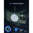 thumbnail image 3 of Magnetic Case for iPhone 11 Case [MIL-Grade Drop Tested & Compatible with MagSafe] Translucent Matte Back, Anti-Fingerprint Anti-Scratch Shockproof Phone 11 Case 6.1 Inch, Green, 3 of 12