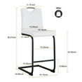 thumbnail image 4 of White PU Barstool Set of 2 - Modern Counter Height Chairs for Kitchen and Dining, 4 of 9