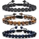 thumbnail image 1 of SZTXJ Tiger's Eye Bracelet for Men - 8mm Tiger's Eye Lava Stone Bracelet for Men, Adjustable Tiger's Eye Stress Relief Bracelet, Aromatherapy Essentia, 1 of 5