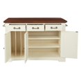 OSP Home Furnishings Country Kitchen Large Kitchen Island in White