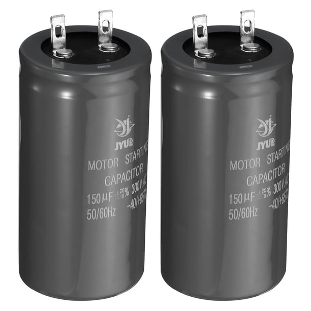 Condensador de arranque de motor Uxcell, 150uf 300V 50/60Hz condensador en funcionamiento CD60 2Pack