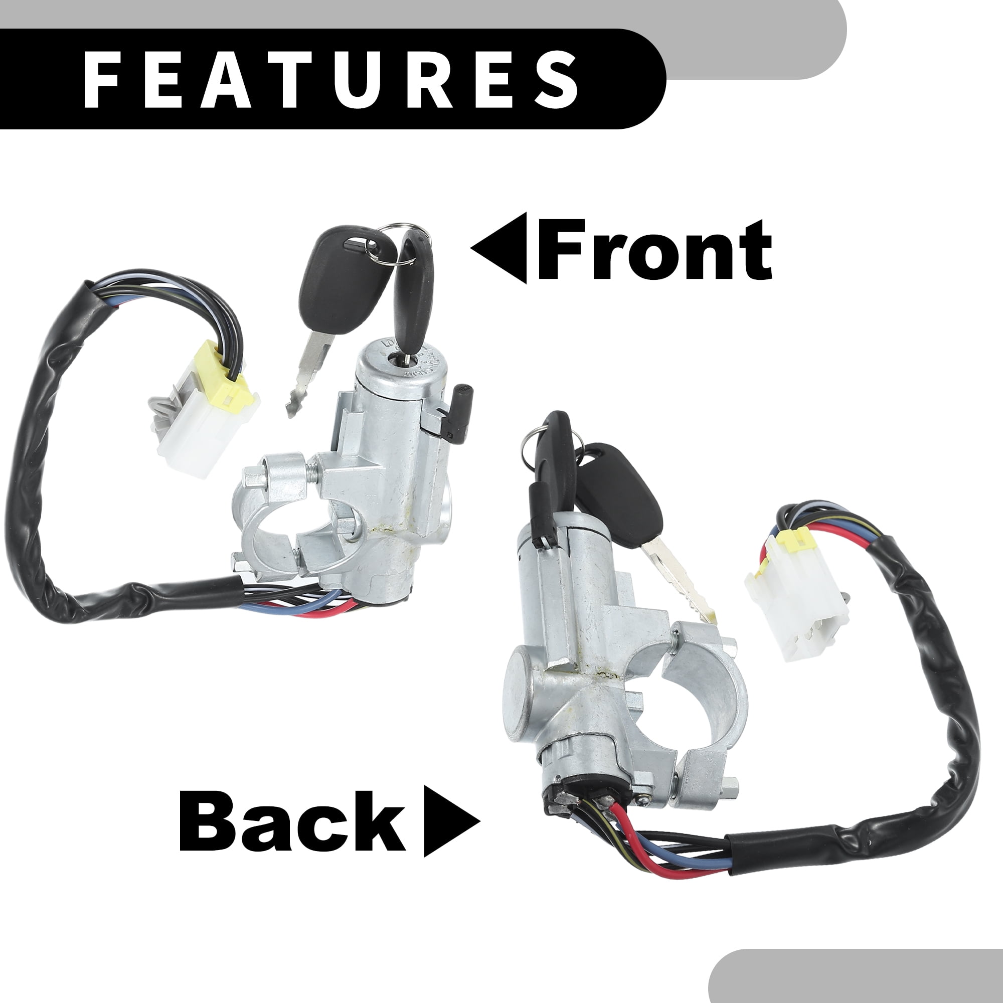 Unique Bargains Ignition Switch Lock Cylinder Assembly for Nissan D21 M.T 1 Set