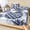 Navy, Indigo, White, variant on Twin Sze Fitted Sheet Set - Navy Blue Pineapple 2 Piece Bedding Sets 16" Deep Pocket Fitted Sheet with 1 Pillowcase, Summer Botanical Tropical Fruits Brushed Microfiber Hotel Luxury Bed Sheets