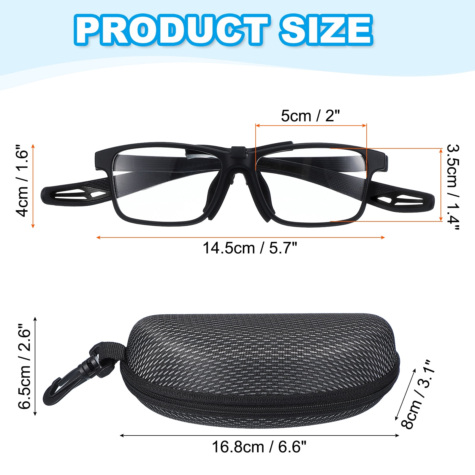 Uxcell Professional Sports Goggles, Unisex Protective Eyewear Safety Glasses for Cycling Basketball Outdoor Black