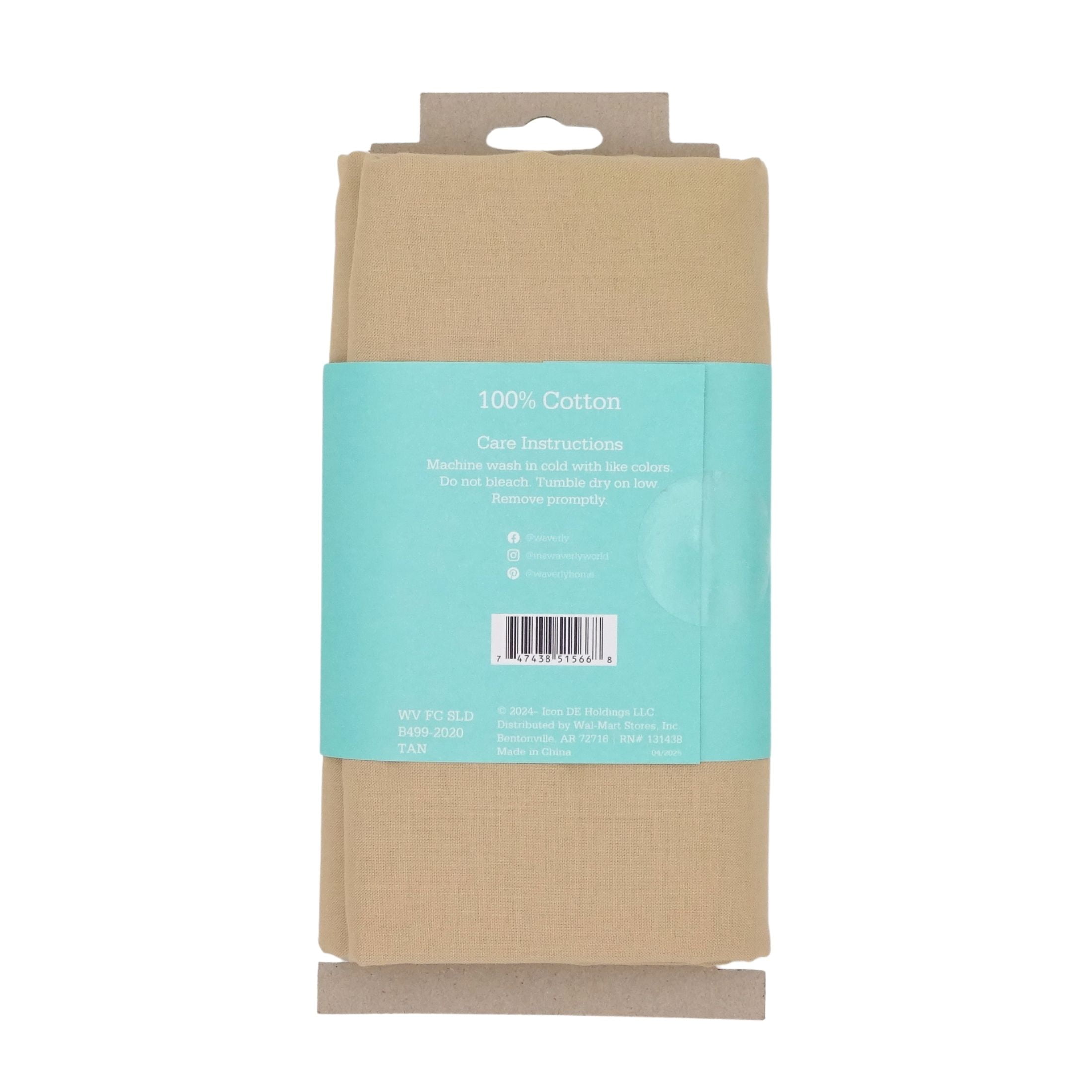 Waverly Inspirations 2 Yard Cut 100% Cotton Solid Fabric, Tan, 44" Wide for Quilting & Sewing