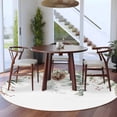 thumbnail image 3 of Round Rugs 7Ft, Christmas Botanical Round Area Rug Washable Indoor Throw Carpet, Eucalyptus Leaves Xmas Pinecone Cotton Large Non Slip Circle Rug for Dining Room Playroom Home Decor Aesthetic, 3 of 8