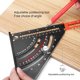 thumbnail image 2 of Regla triangular plegable, herramienta de carpintería de ángulo de posicionamiento, aleación de aluminio, diseño extensible 2 en 1 con goniómetro de Base Fivean unisex, 2 of 2