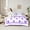 Purple, variant on Castle Fairy Groovy Flowers Twin Bedding Sets 7-Piece for Boys Girls,Geometric Plaid Grid Bedding Comforter Set Microfiber,Black White Breathable Sheet Sets,Ultra Soft Home Decor,Reversible