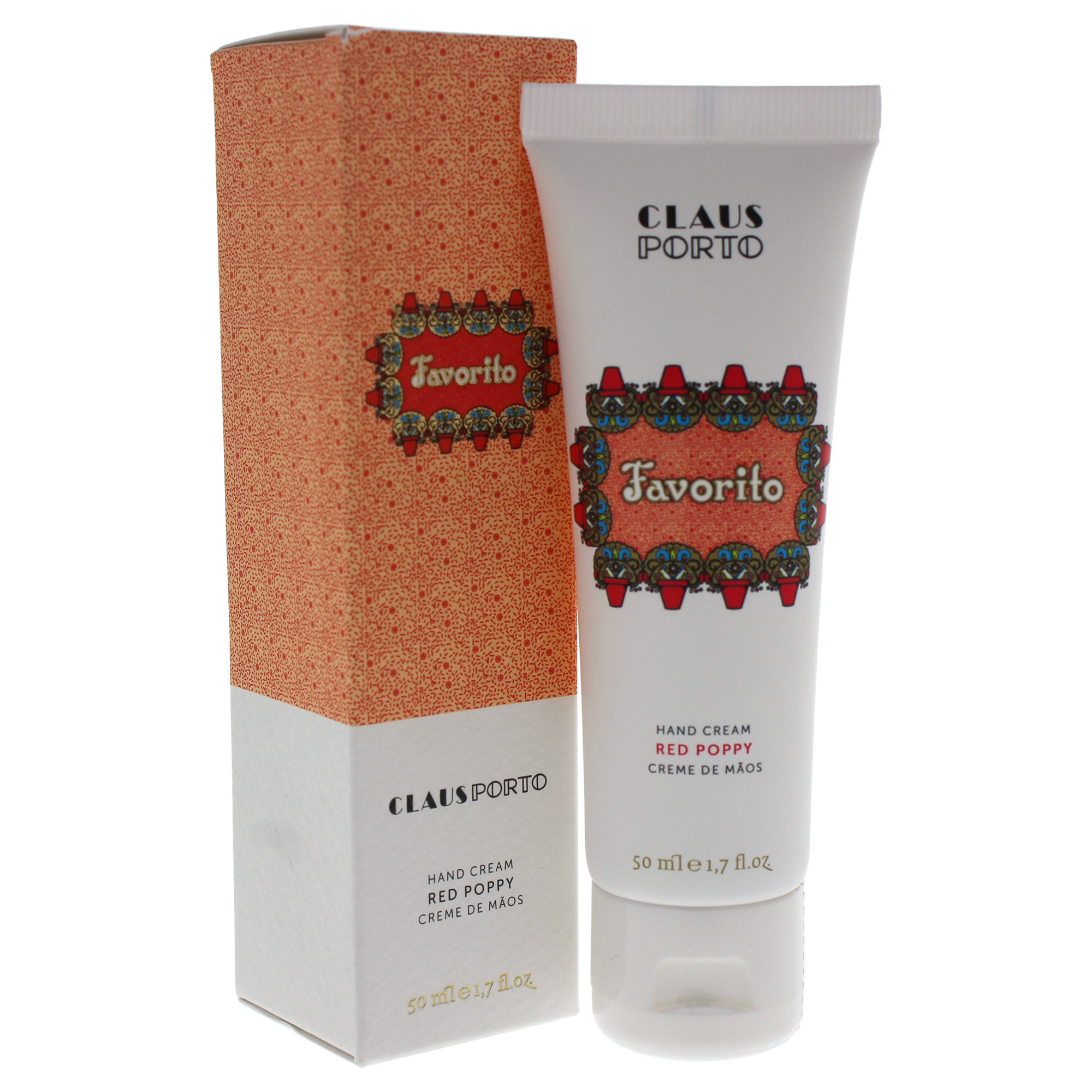 Claus Porto Favorito Red Poppy Hand Cream, 1.7 Oz