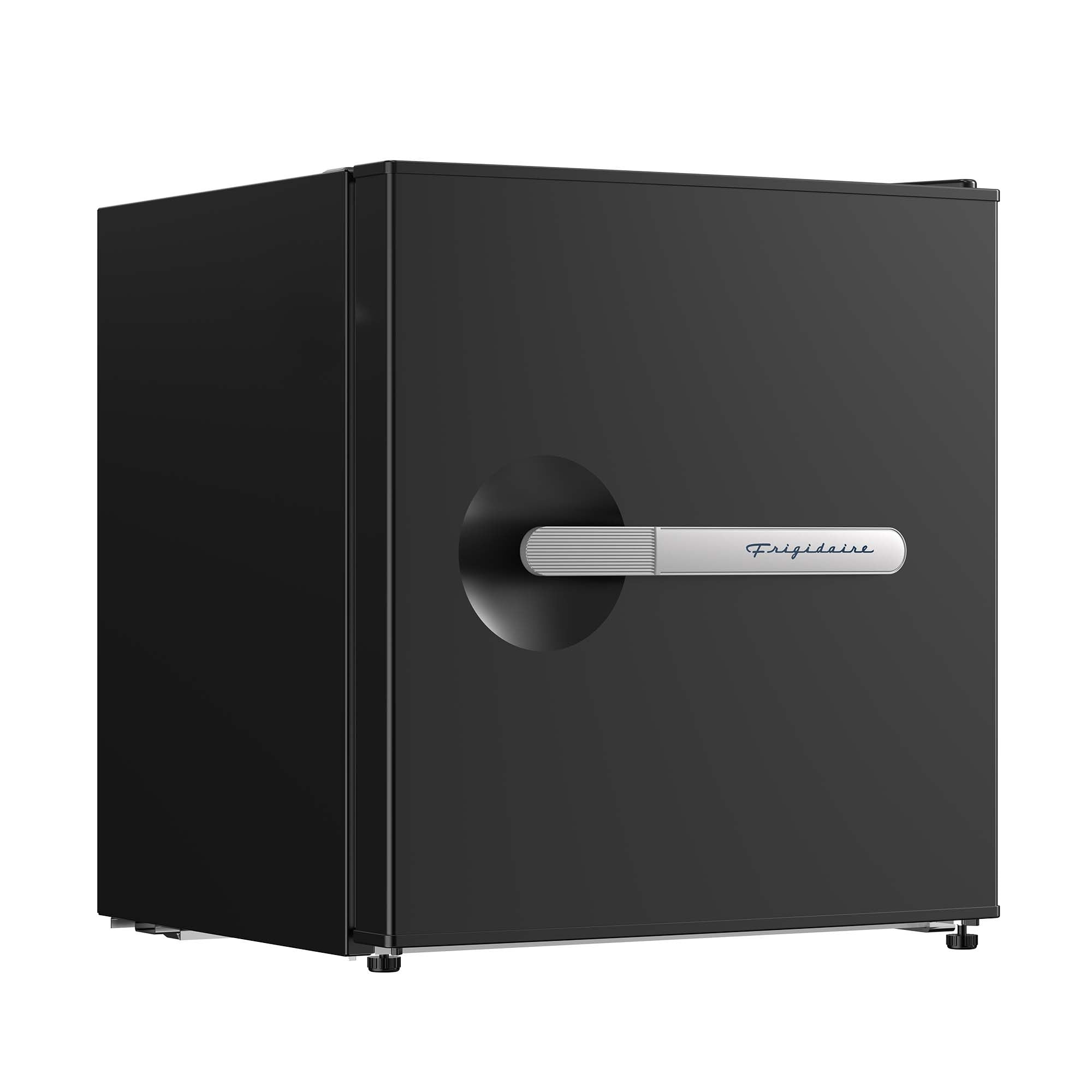 Frigidaire 1.6 Cu. ft. Retro Compact Refrigerator with Chiller Compartment, Mini Fridge for Bedroom, Dorm, Office, Black
