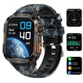 thumbnail image 1 of Montre Intelligente Appel Bluetooth (Répondre/faire des Appels) Boussole Lampe de Poche LED IP68 Traqueur de Mise en Forme Montre de Plein Air pour Android Ios Hommes Smartwatch, 1 of 17