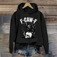 thumbnail image 2 of Womens Crewneck Oversized Hoodies Graphic Printed Long Sleeve Hooded Sweatshirts Casual Loose Pullover Tops Fall Clothes, 2 of 4