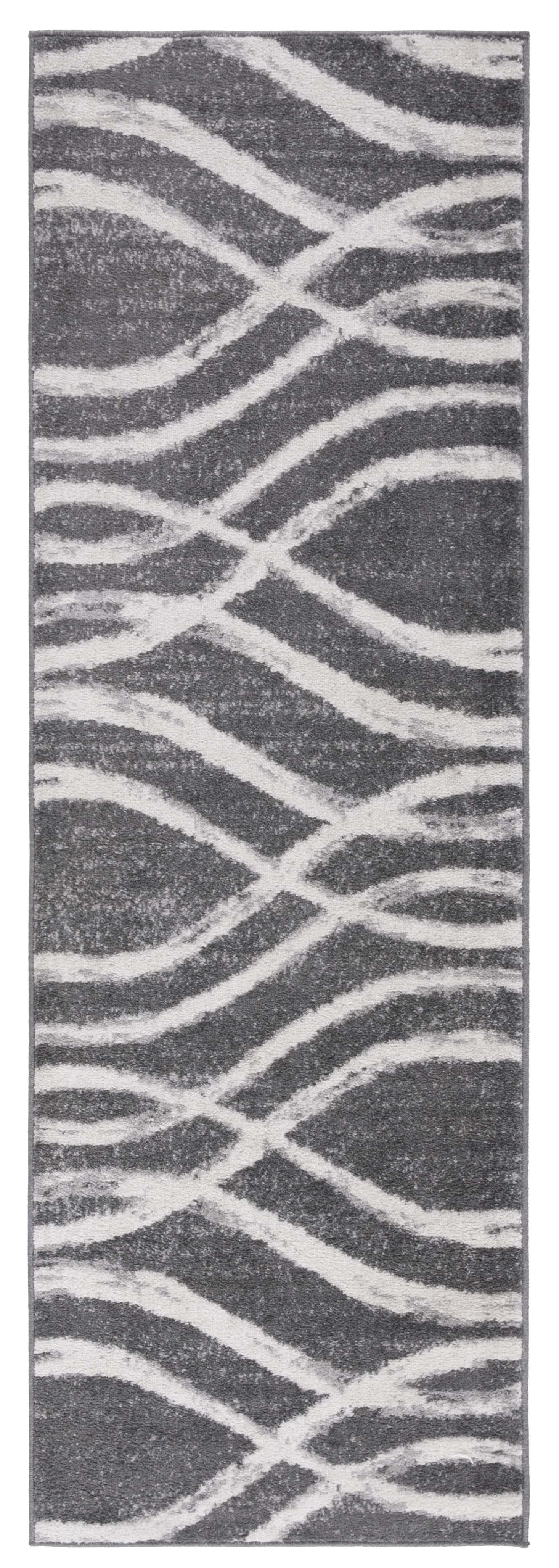 Safavieh Adirondack Isidor Geometric Swirls Runner Rug, Charcoal/Ivory, 2'6" x 12'