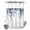 White Blue, variant on No Hook Shower Curtain, Orange Eucalyptus Leaves Shower Curtains for Bathroom with See Through Top Window, Weeping Spring Botanical Summer Waterproof & Washable Bath Curtain Stall 48"x72"
