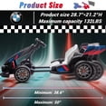 thumbnail image 3 of Licensed BMW Kids Electric Go Kart with Drift Mode, Dual 300W Motors, 36V Battery, Adjustable Seat & LED Lights, Akaber 2-Speed Drift Kart for Ages 6-12, 3 of 9