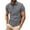 Gray, variant on Mens Short Sleeve Button Up Summer Casual Solid Color Sports Shirt Short Sleeved Lapel Shirt
