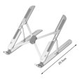 thumbnail image 2 of Support d'Ordinateur Portable Réglable en Alliage d'Aluminium Pliable 10 Universel Dissipation de Chaleur Antidérapant Tablette Portable, 2 of 8
