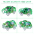 thumbnail image 2 of HLONK 4Pcs Tracks Cars Replacement Only ，Light Up Car Model Toy，with 5 LED Light  Battery Powered，Compatible with Most Tracks for Toddlers Aged 3+，Fun Gift for Kids, 2 of 7