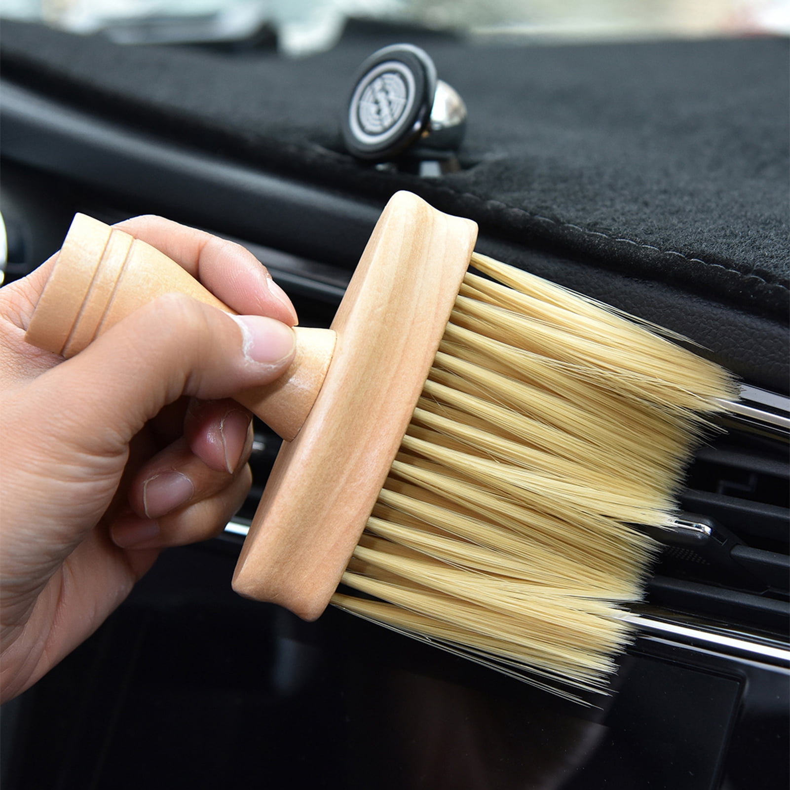 6pcs Short-handled Tire Brush Detail Brush Crevice Cleaning Brush Bristle  Brush Set for Car Cleaning