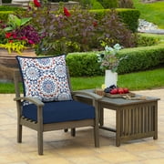 ARDEN Outdoor Deep Seat Cushion Set, 24 x 24, Water Repellant, Fade Resistant, Deep Seat Bottom & Back Cushion, Clark Blue