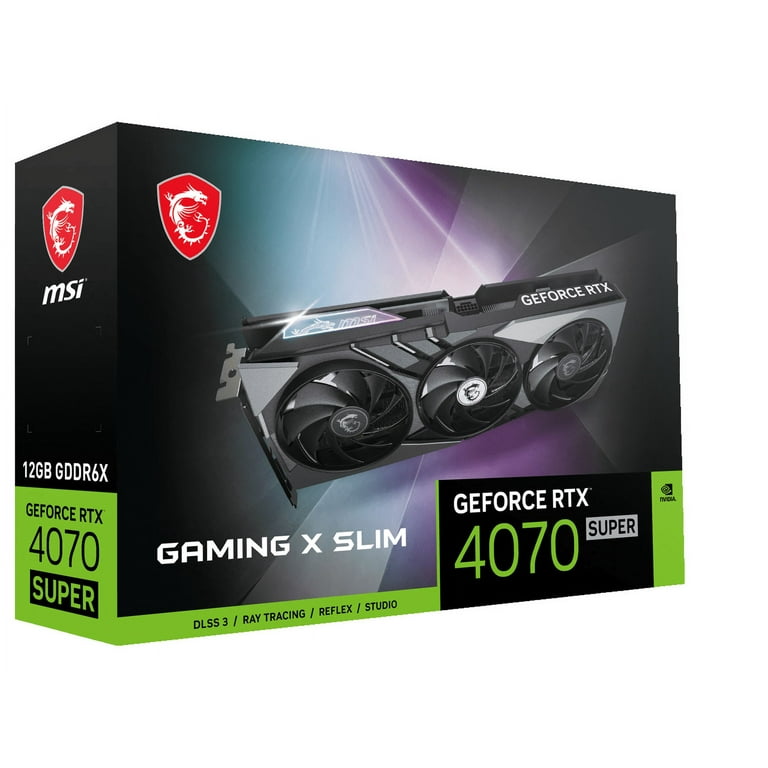 MSI GeForce RTX 4070 SUPER 12G Gaming X Slim GPU Graphics MSI GeForce RTX 4070 SUPER 12G Gaming X Slim GPU Graphics