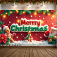 thumbnail image 6 of Decorative Design Merry Christmas Banner Colorful Ornaments Festive Decor Holiday Backdrop for Christmas Party Winter Celebration Home Decoration, 6 of 9