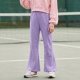 thumbnail image 5 of OJSFQUFP Girls' Flared Pants Outerwear Versatile Sweatpants Cotton Slightly Flared Pants for Medium and Large Hiking Pants, 5 of 5