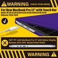 thumbnail image 3 of Funda rígida con teclado IBENZER para MacBook Pro de 13 pulgadas, color morado, 3 of 9
