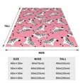 thumbnail image 3 of Bixox Fleece Blanket Cute Cartoon Zebra Pattern Super Soft Double-Sided Microfiber Flannel Blanket for Sofa, Bed, Couch,Suitable for All Seasons - 40"x30", 3 of 5