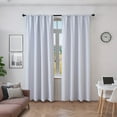 thumbnail image 5 of HCBY 2PCS Solid Modern Blackout Thermal Window Curtains, Machine Washable 100% Polyester with Rod Pocket for Bedroom, Living Room, Kitchen​(White,102"x53"), 5 of 6