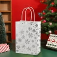 thumbnail image 4 of Christmas Gift Bags - Santa Claus & Gold Christmas Tree Printed Paper Tote Bags, 8.27x5.91x3.15in Holiday Party Candy Packaging Bags for Home Gift Wrapping Festive Favors, 4 of 6