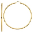 thumbnail image 4 of 10K Yellow Gold Polished 2mm Round Hoop Earrings, 4 of 6