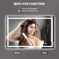 thumbnail image 3 of LED Bathroom Mirror with Lights - Backlit + Front Lit Dimmable Anti-Fog, Shatter-Proof Vanity Mirror with Memory Function (Horizontal/Vertical), 3 of 10