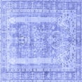 thumbnail image 1 of Ahgly Company Machine Washable Indoor Square Persian Blue Traditional Area Rugs, 4' Square, 1 of 4