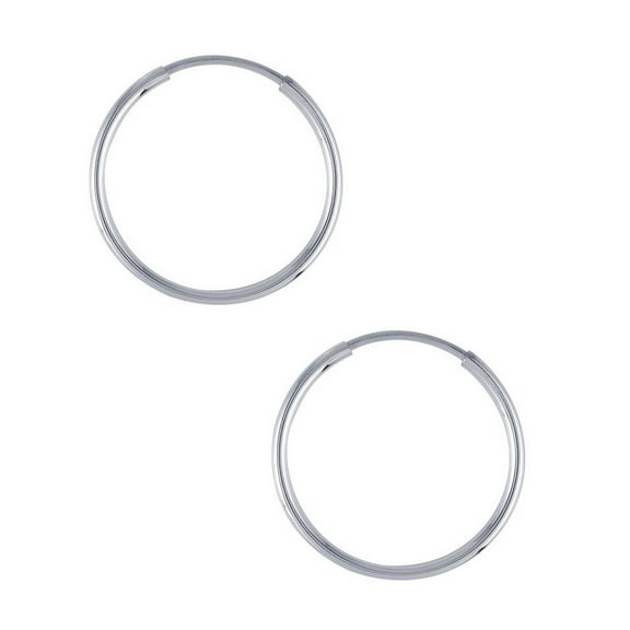 iJewelry2 Continuous Endless Hoop Round Circle Medium Sterling Silver Earrings 18mm