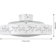 thumbnail image 5 of White 22" Ceiling Fan with Light, Modern Low Profile Fan with Remote & Smart APP Control 3 Colors 6 Speeds Semi Flush Mount Round Invisible LED Fan Chandelier for Bedroom Living Room, 5 of 9