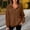 Coffee, variant on Sweatshirt for Women Oversized Casual Long Sleeve Tops Snap Button Pullover Tops Fall Winter Oufits