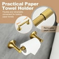 thumbnail image 5 of 6 Pieces Bathroom Hardware Set Brass Wall Mount Bathroom Accessory Towel Bar Set, 5 of 9