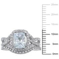 thumbnail image 2 of Everly Women's Aquamarine 10k White Gold Bridal Set, 2 of 6