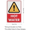 thumbnail image 2 of Caution Hot Water Red Sign For House 12"" X 8"" Yard Sign, Premium Aluminum, Sun-Proof, Rust-Free, 2 of 6