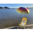 thumbnail image 2 of High-Back Beach Chair with Umbrella & Cooler, Heavy-Duty Compact Chair for Adults, Includes Cup Holder, Carry Bag, Perfect for Camping, Outdoor Events (Yellow 2-Pack), 2 of 5