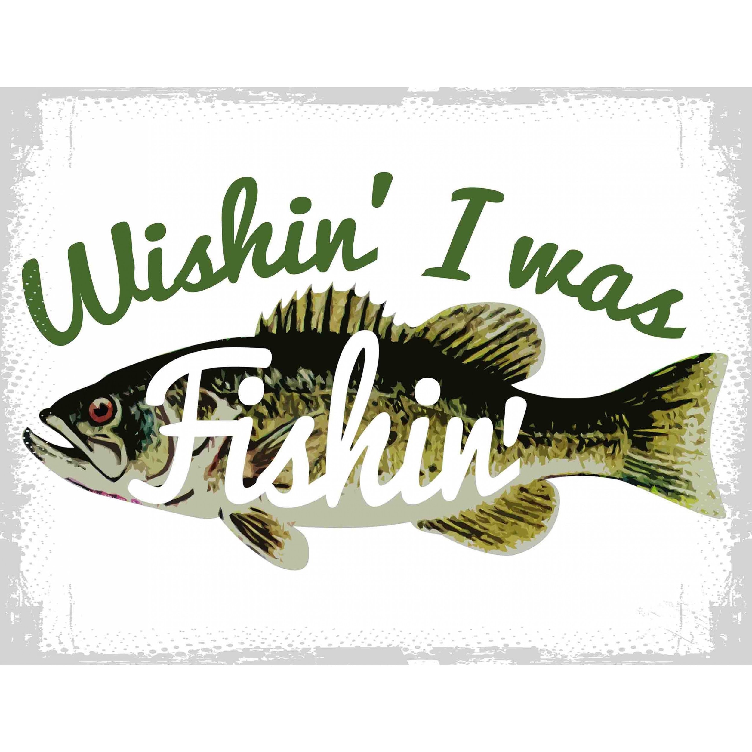 Marmont Hill Wishin I Was Fishin by Saturday Evening Post Painting Print on Canvas