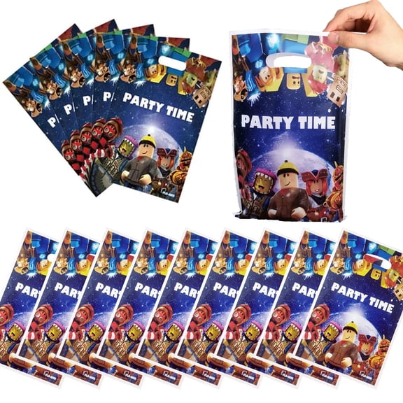 30 PCS Roblox Gift Bags Birthday Party Bags Roblox Goodie Bags Pixel Style Gamer Party Supplies Favor Bags