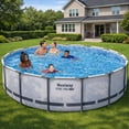 thumbnail image 3 of Bestway Steel Pro MAX 15'x42" Metal Frame Above Ground Pool Set w/ Pump, Ladder, & Cover, 3 of 9